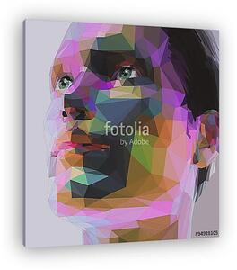 Pop art stílusú férfi portré (vászonkép)