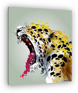 Vektoros illusztráció zúgó Jaguar (vászonkép)