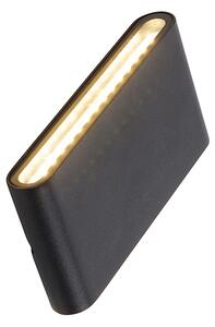 Modern kültéri fali lámpa fekete 17,5 cm LED-del IP65 - Batt