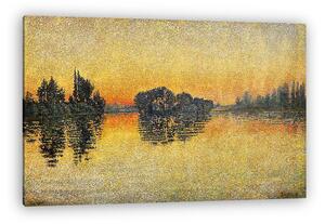 Paul Signac: Sunset, Herblay, Opus 206 (1889) (Vibrant színverzió) (vászonkép)
