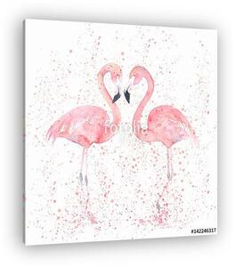 Flamingó pár (vászonkép)