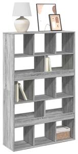 VidaXL Fa Könyvespolc - 13 Rekesz - 100x33x156,5 cm - Szürke Sonoma