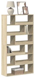 VidaXL sonoma tölgy színű szerelt fa könyvespolc 100 x 33 x 187,5 cm