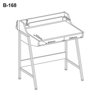 Irodai asztal B-168 tölgy/ sötétbarna