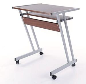 Irodai asztal B-233 sötétbarna / aluminium