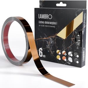 Ambro öntapadós díszcsík réz fényes 10-20mm