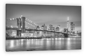 Brooklyn híd alkonyatkor, New York City. (vászonkép)