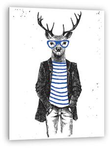Szarvas hipster stílusban (vászonkép)
