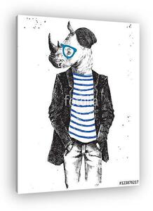 Ryhno hipster stílusban egész alakos (vászonkép)