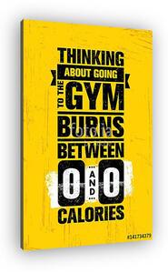 Motivációs idézet: Thinking about going to the gym (vászonkép)
