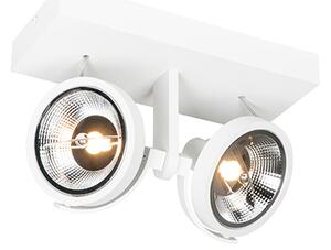 Modern spotlámpa fehér 2-lámpás - Master 111