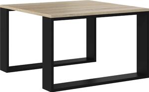 Odell MIX Loft dohányzóasztal, 40x67x67 cm, sonoma-fekete
