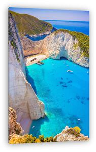 Hajótörő strand a görögországi Zakynthos-szigeten (vászonkép)