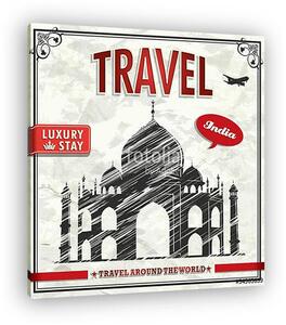 Vintage travel India ünnepi plakát (vászonkép)