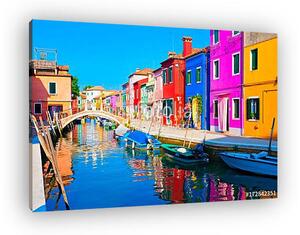 Burano bei Venedig, Olaszország (vászonkép)