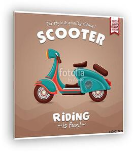 Vintage Scooter retro plakát (vászonkép)