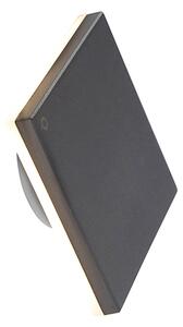 Design fali lámpa szürke alumínium 15 cm LED-del 9W - Skyf