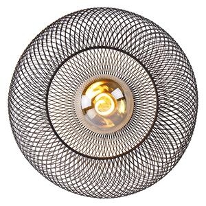 Modern mennyezeti lámpa fekete 30 cm - Mesh Ball