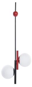 DKD Home Decor Mennyezeti Lámpa Piros Fekete Fehér (44 x 44 x 120 cm)