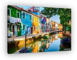 Burano, Olaszország (vászonkép)