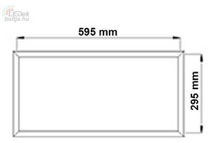 LED panel kiemelő keret fehér 300x600mm