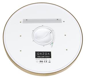 Fürdőszobai tükör rézszínű 50 cm LED-del, 3 fokozatban dimmelhető, érintésérzékelős, kerek - Miral