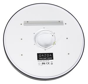 Fürdőszobai tükör fekete 50 cm LED-del, 3 fokozatban dimmelhető, érintésérzékelős, kerek - Miral