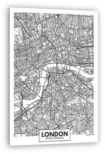 Vektor poszter térkép város London (vászonkép)
