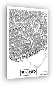 Részletes vektor poszter várostérkép Toronto (vászonkép)