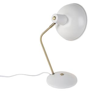 Retro asztali lámpa fehér bronzzal - Milou