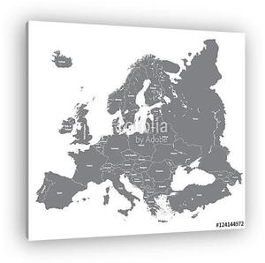 Vektor európai nagy részletes politikai térkép (vászonkép)