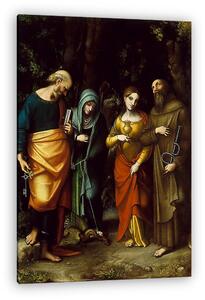 Correggio, Antoni: Bibliai jelenet, Szent Péterrel, Mária Magdalénával (vászonkép)