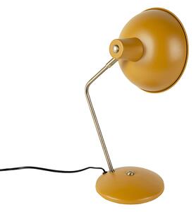 Retro asztali lámpa sárga bronzzal - Milou
