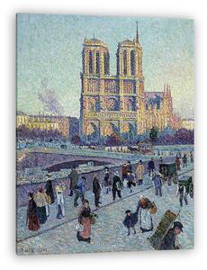 Maximilien Luce : A Saint Michel rakpart és a Notre Dame (vászonkép)