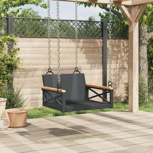 VidaXL fekete polyrattan hintapad 63 x 62 x 40 cm