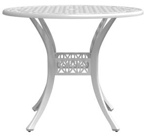 VidaXL fehér öntött alumínium kerti asztal Ø90x75 cm