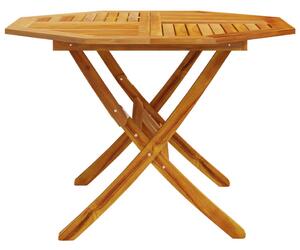 VidaXL tömör akácfa összecsukható kerti asztal Ø110x75 cm