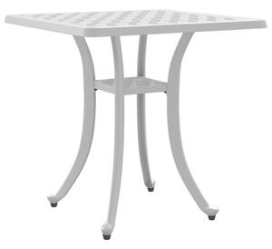 VidaXL fehér öntött alumínium kerti asztal 53 x 53 x 53 cm