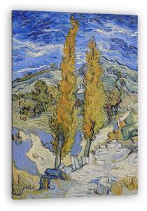 Vincent Van Gogh: Két nyárfa egy dombon (1889) (vászonkép)
