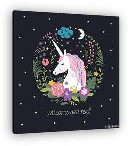 Az egyszarvúak valódiak (vászonkép)