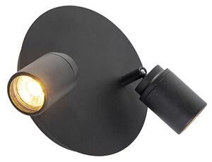 Okos, modern fekete spotlámpa GU10 2-lámpás IP44 - Ducha