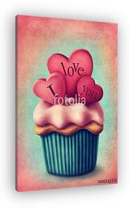 I love you cupcake (vászonkép)