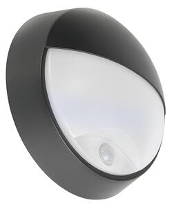 Kültéri fali lámpa fekete, LED-del és mozgásérzékelővel IP54 - Hortus