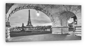 A párizsi Eiffel-torony reggelről a Seine folyóról (vászonkép)