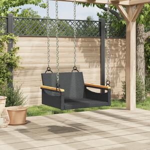 VidaXL fekete polyrattan hintapad 63 x 62 x 40 cm