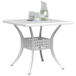 VidaXL fehér öntött alumínium kerti asztal 80x80x75 cm