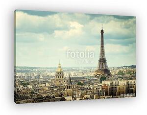 Nézd meg az Eiffel-toronyt, Párizs, Franciaország (vászonkép)