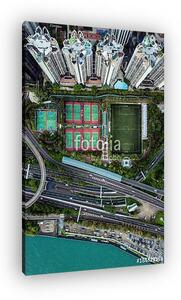 Hong Kong felülről (légifotó) (vászonkép)