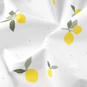 Goldea pamut asztalterítő - citromok - ovális 120 x 160 cm