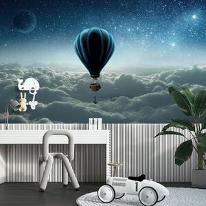 Fotótapéta Hőlégballon egy kosárral, amelyhez egy kosarat csatoltak, Modern fotótapéta, Modern fotótapéta, u70538 - Muralas.hu
